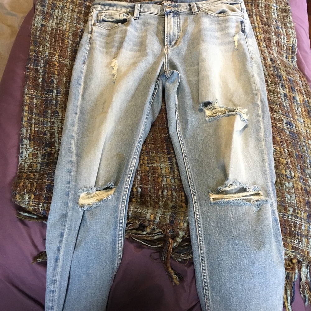 silver jeans capris
